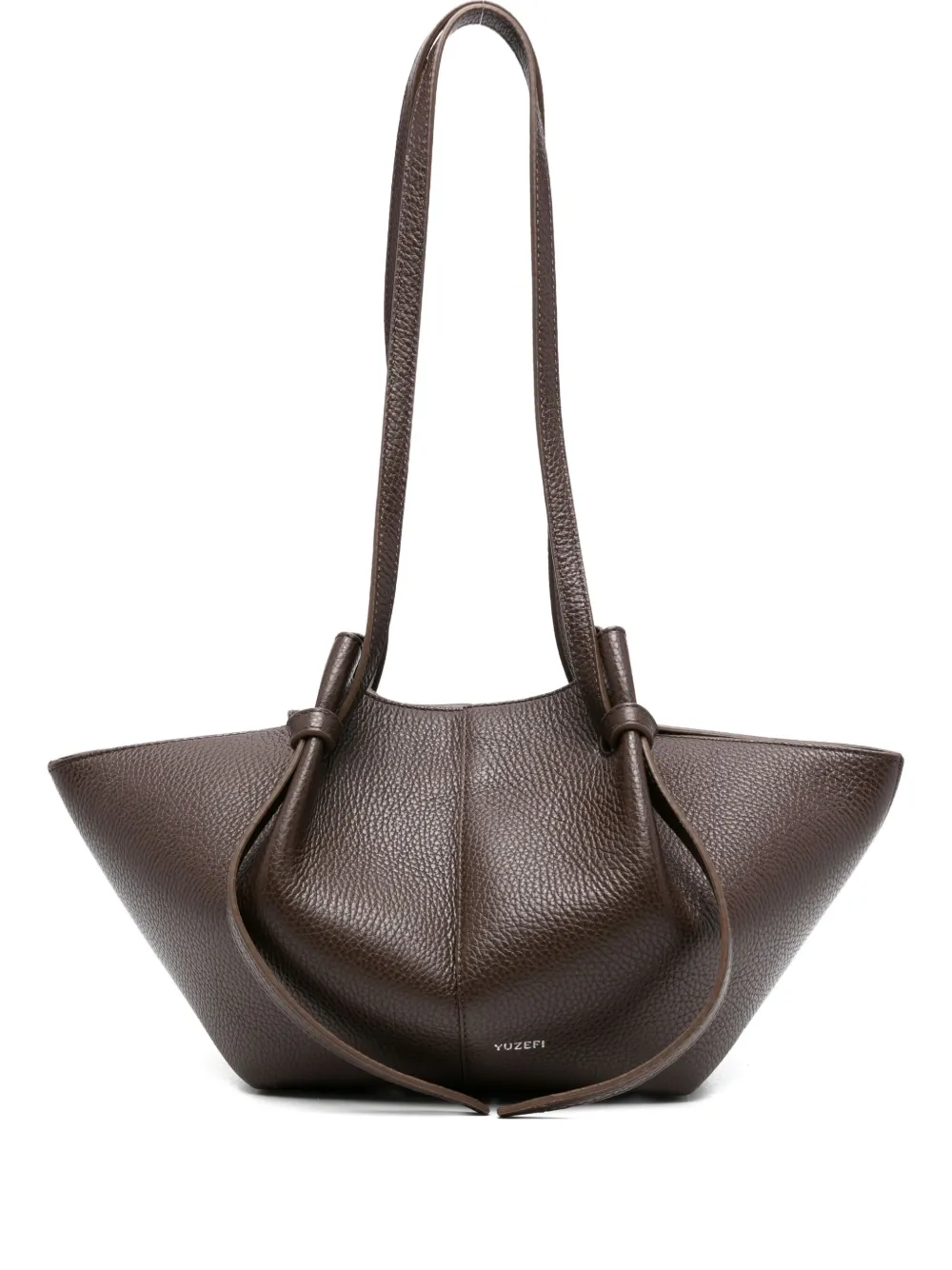 Yuzefi Mochi Leather Shoulder Bag In Brown