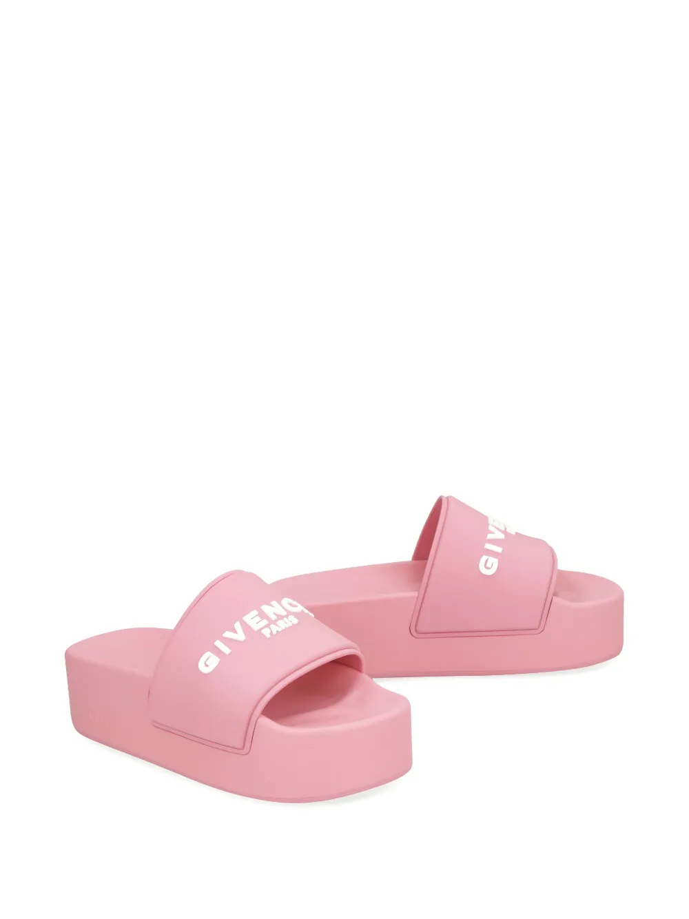 Givenchy logo platform slides Pink