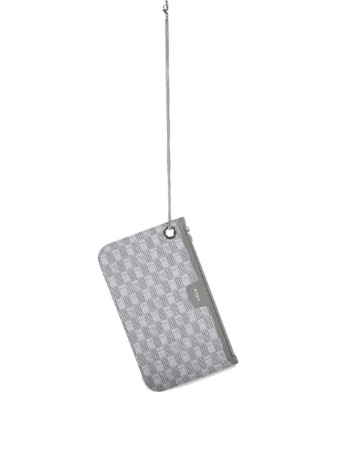 Moreau logo-print clutch bag