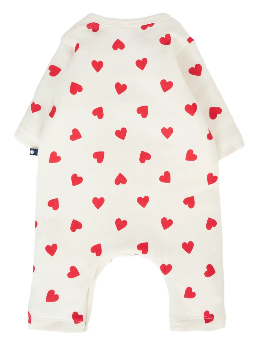 Petit Bateau Katoenen romper met hartprint Beige