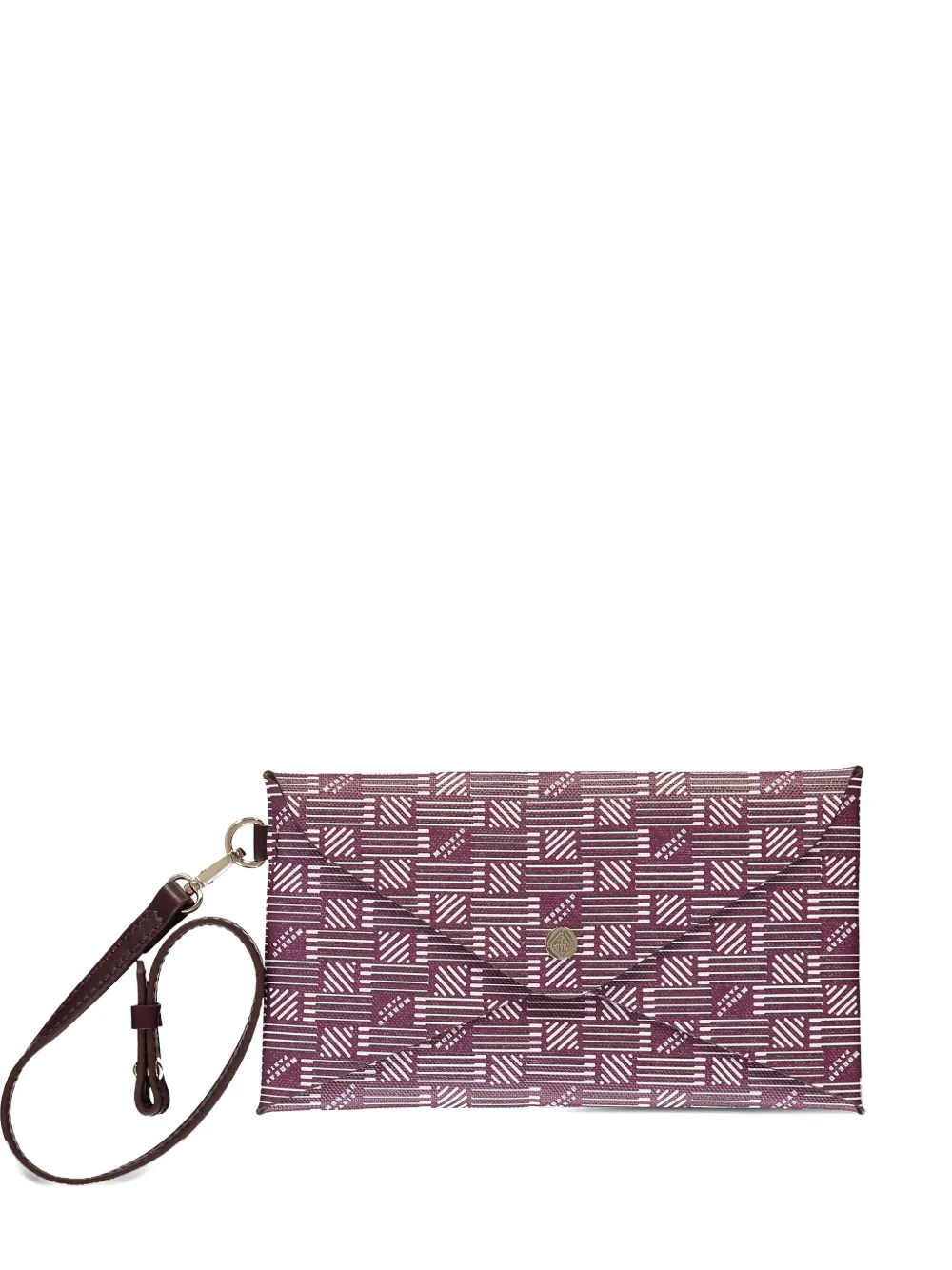 Moreau logo-print clutch bag Rood