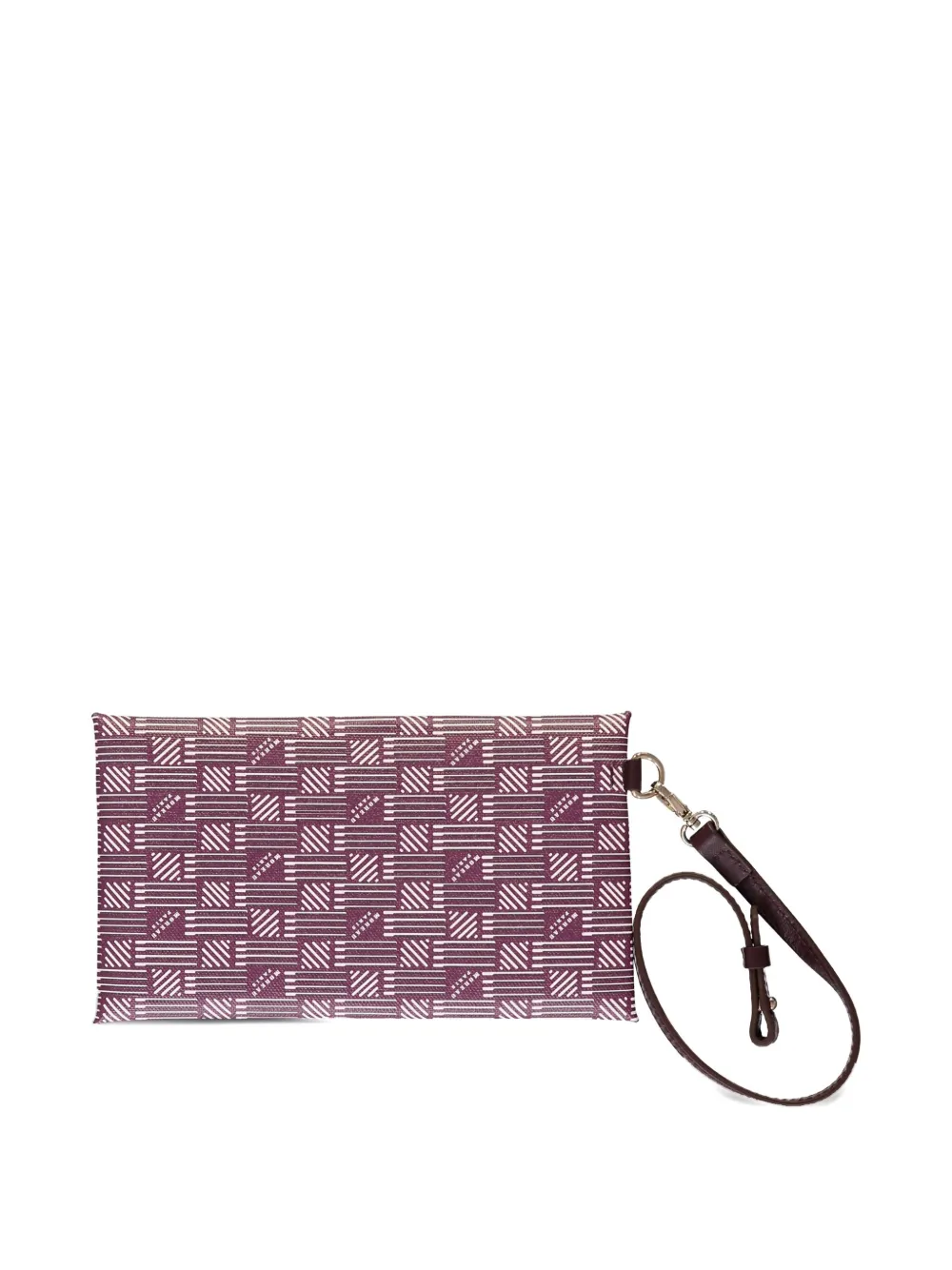 Moreau logo-print clutch bag Rood