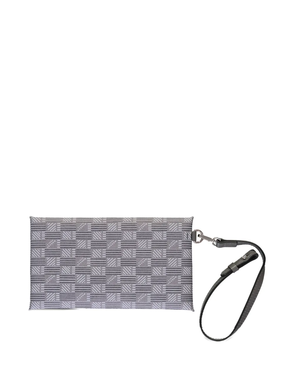 Moreau small logo-print flap clutch bag - Grijs