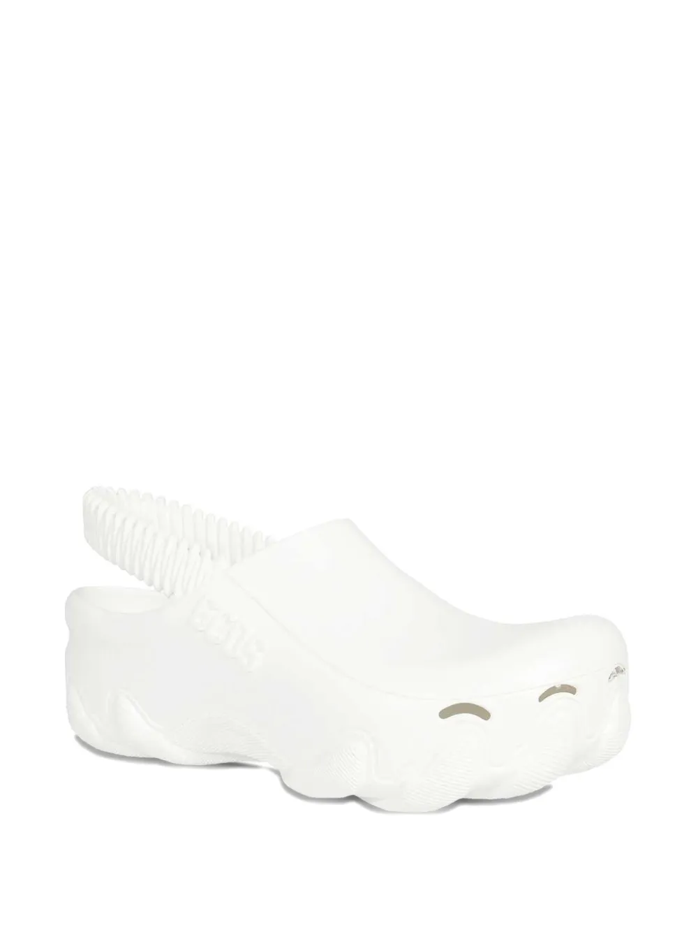 Gcds Ibex Logo Detail Rubber Mules In White