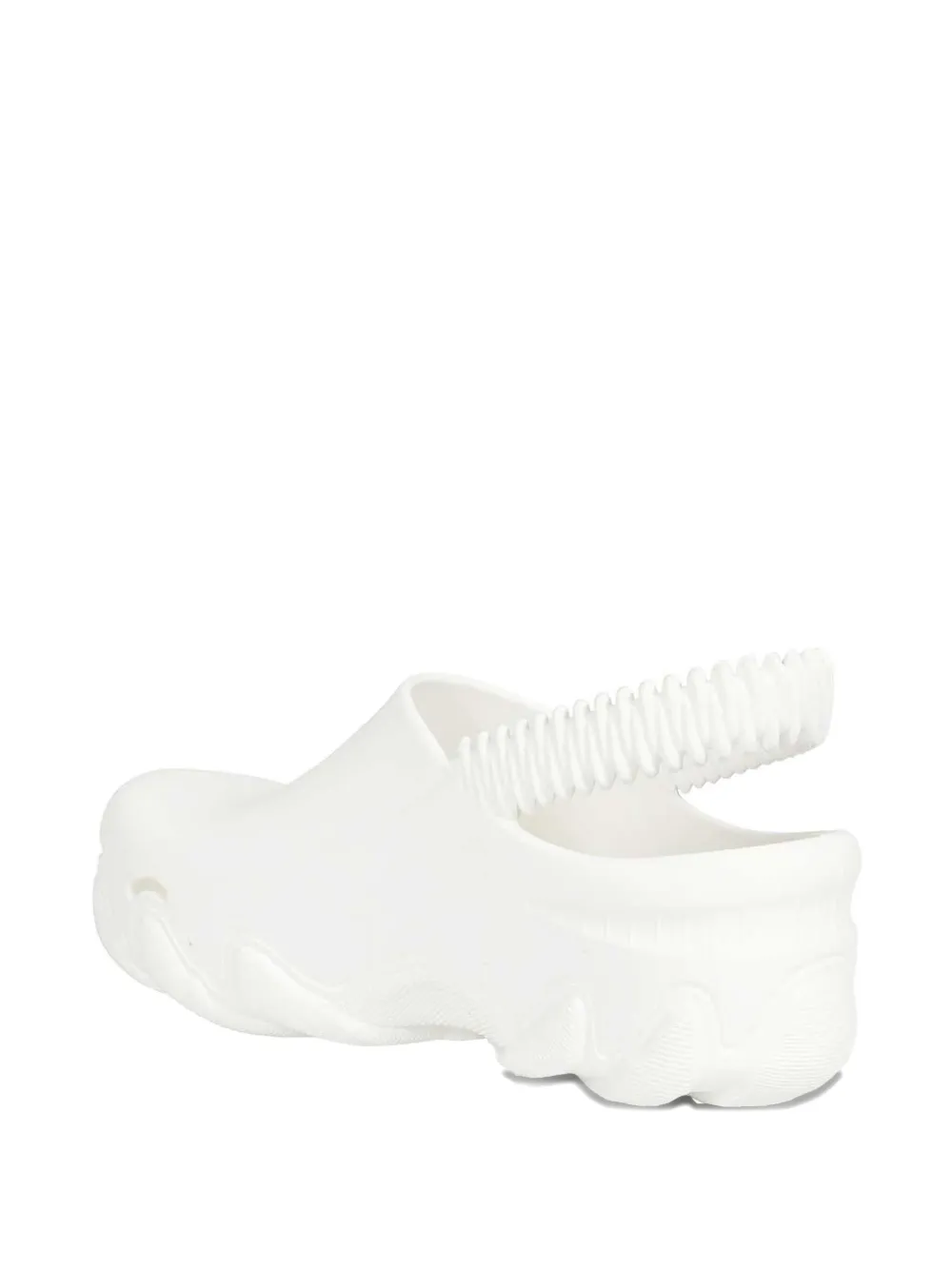 Gcds Ibex Logo Detail Rubber Mules In White