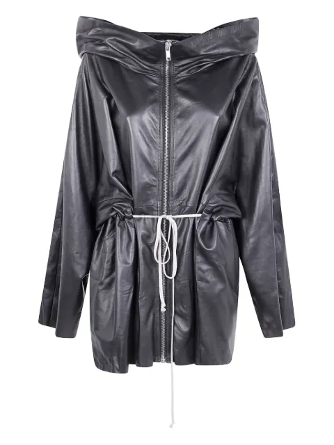 Rick Owens Jaqueta dwastrings de couro