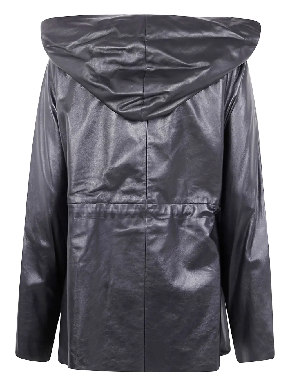 Rick Owens dwastrings leather jacket Zwart