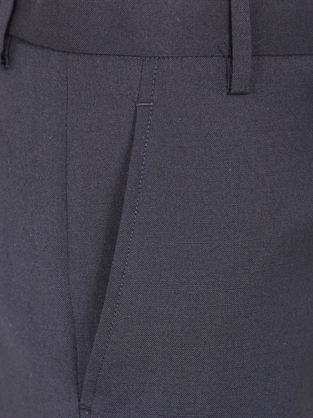 Ann Demeulemeester Wollen straight broek met trekkoord Zwart