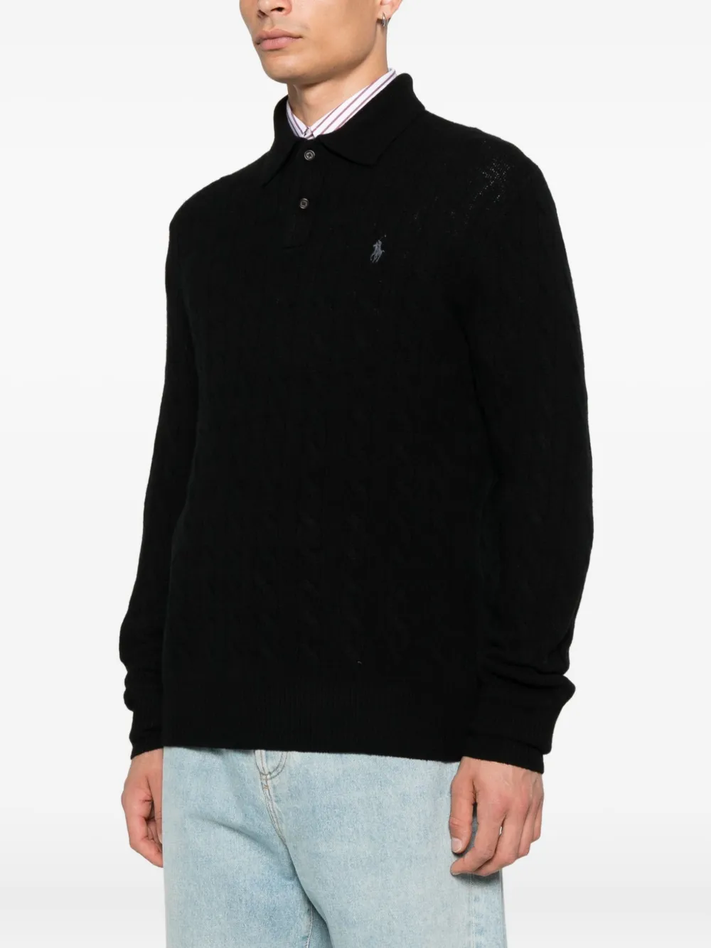 Polo Ralph Lauren Kabelgebreide trui Zwart
