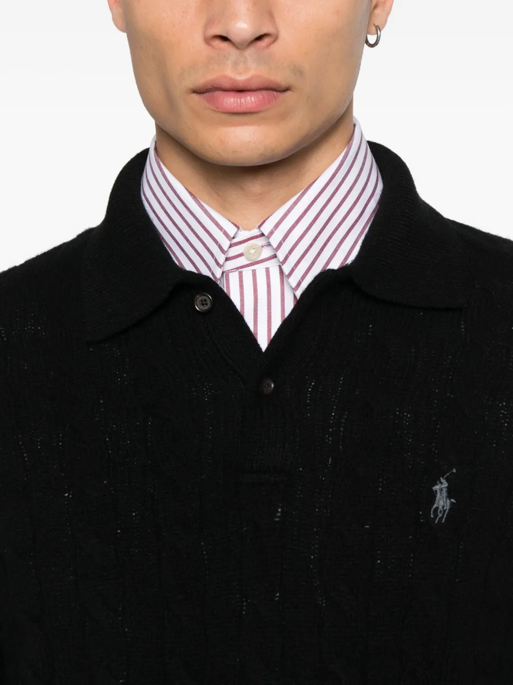 Polo Ralph Lauren Kabelgebreide trui Zwart