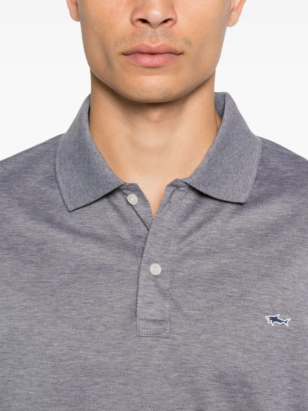 Paul & Shark Katoenen poloshirt met geborduurd logo Grijs