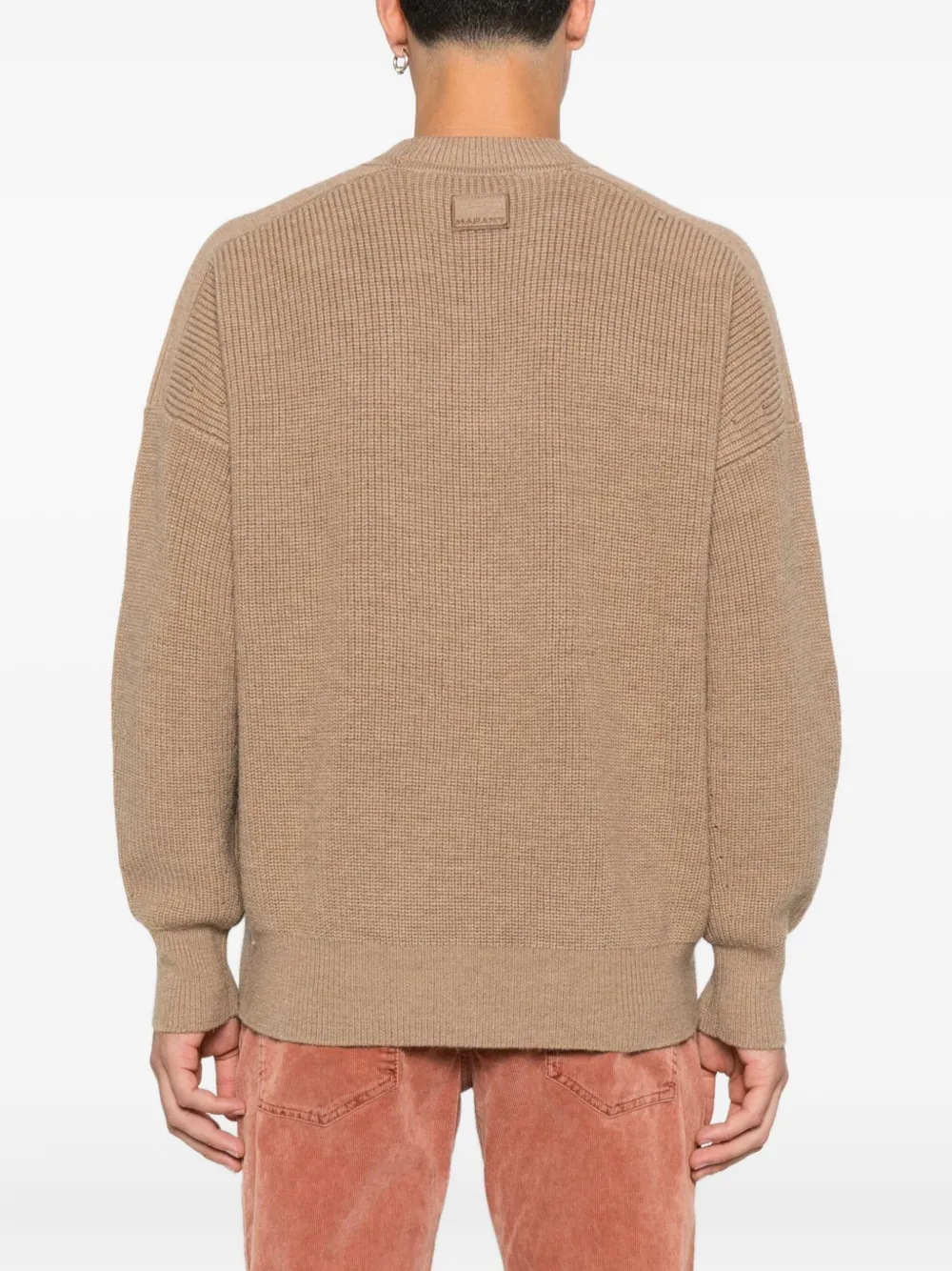 MARANT Geribbelde sweater met ronde hals Bruin