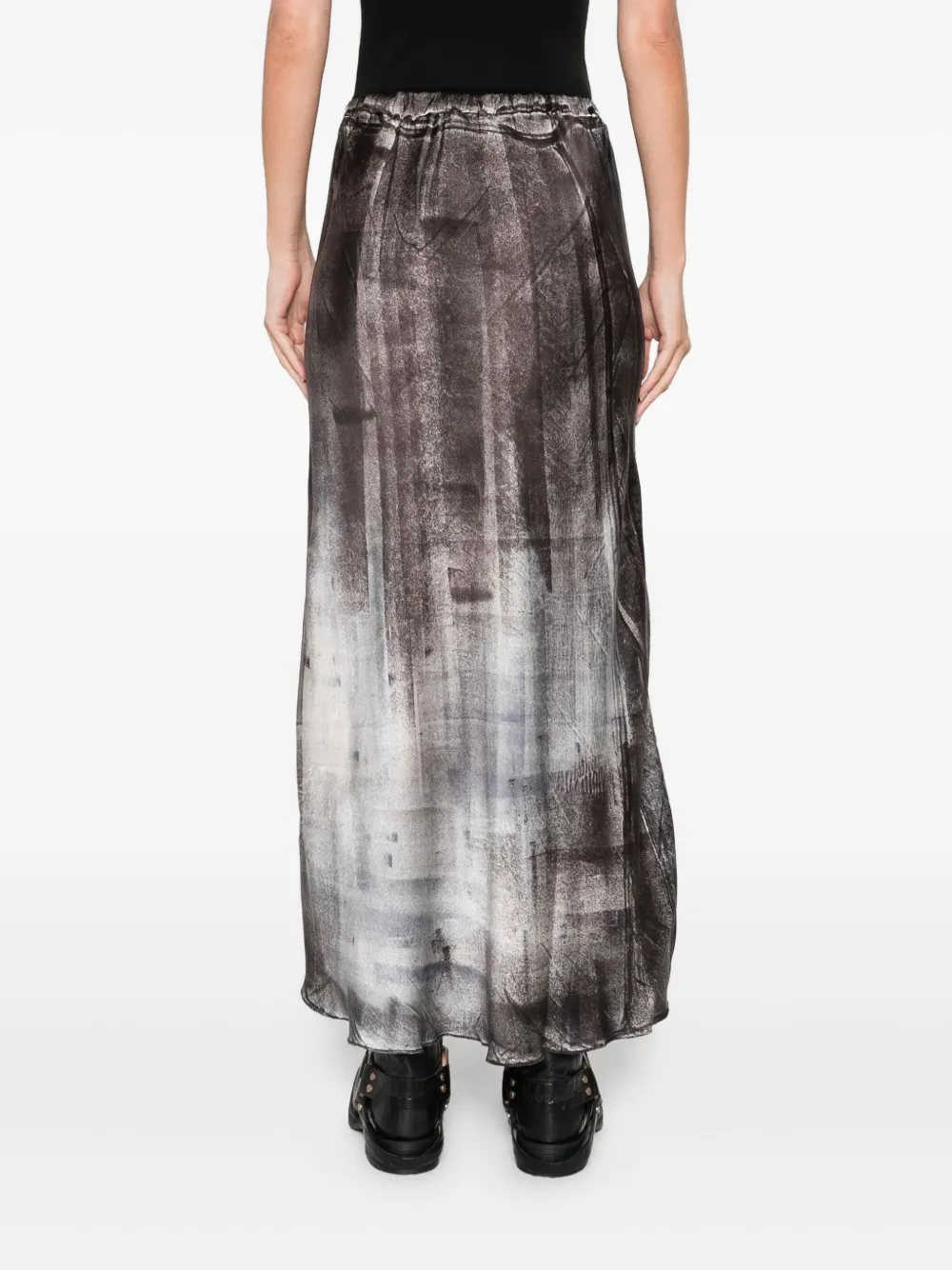 Avant Toi Maxi-rok met print Zwart