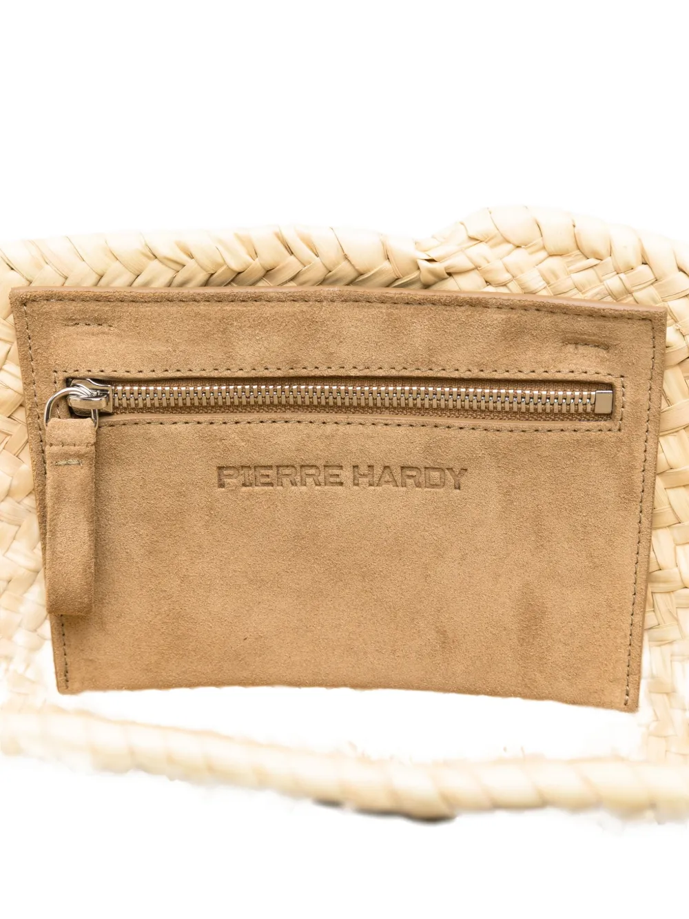Pierre Hardy Raffia Suede-details Tote Bag In Neutral