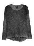 Avant Toi open-knit long-sleeve sweater - Black