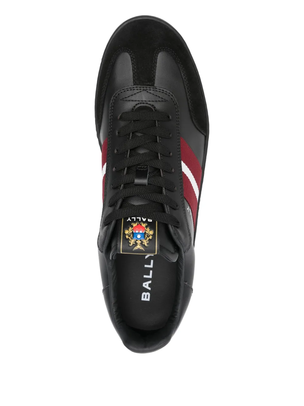 Bally Raise stripe-detail leather trainers Black