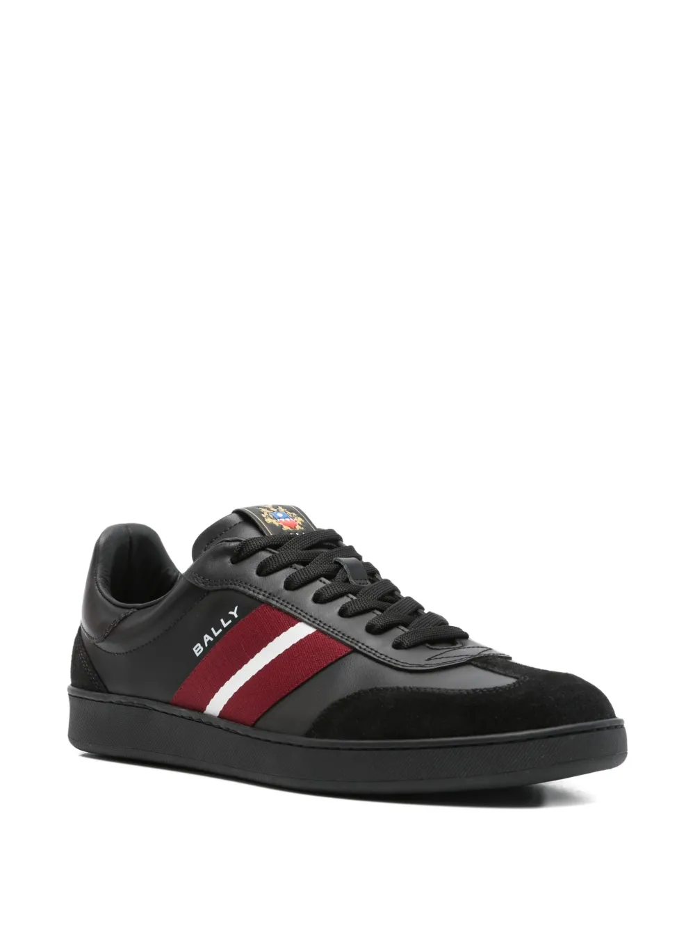 Bally Raise stripe-detail leather trainers Black