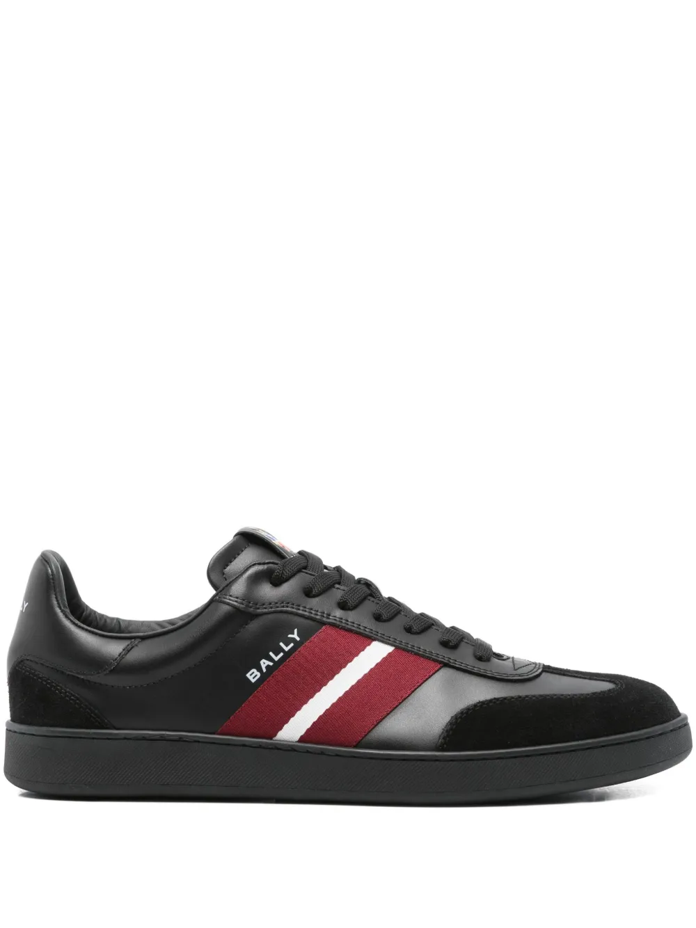 Bally Raise stripe-detail leather trainers Black