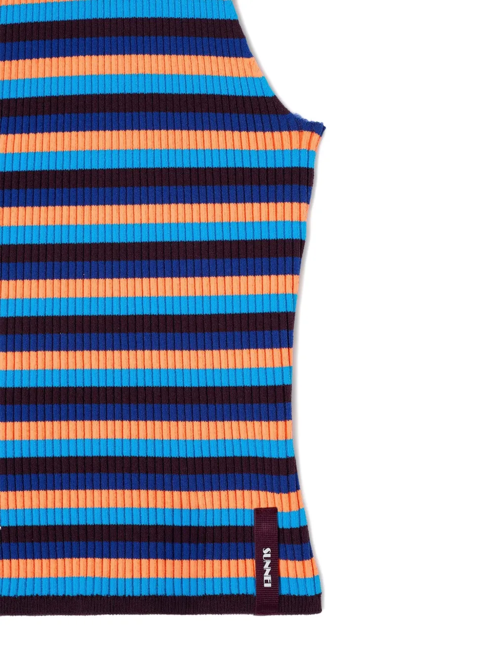 Sunnei High-neck Striped Top In Multi