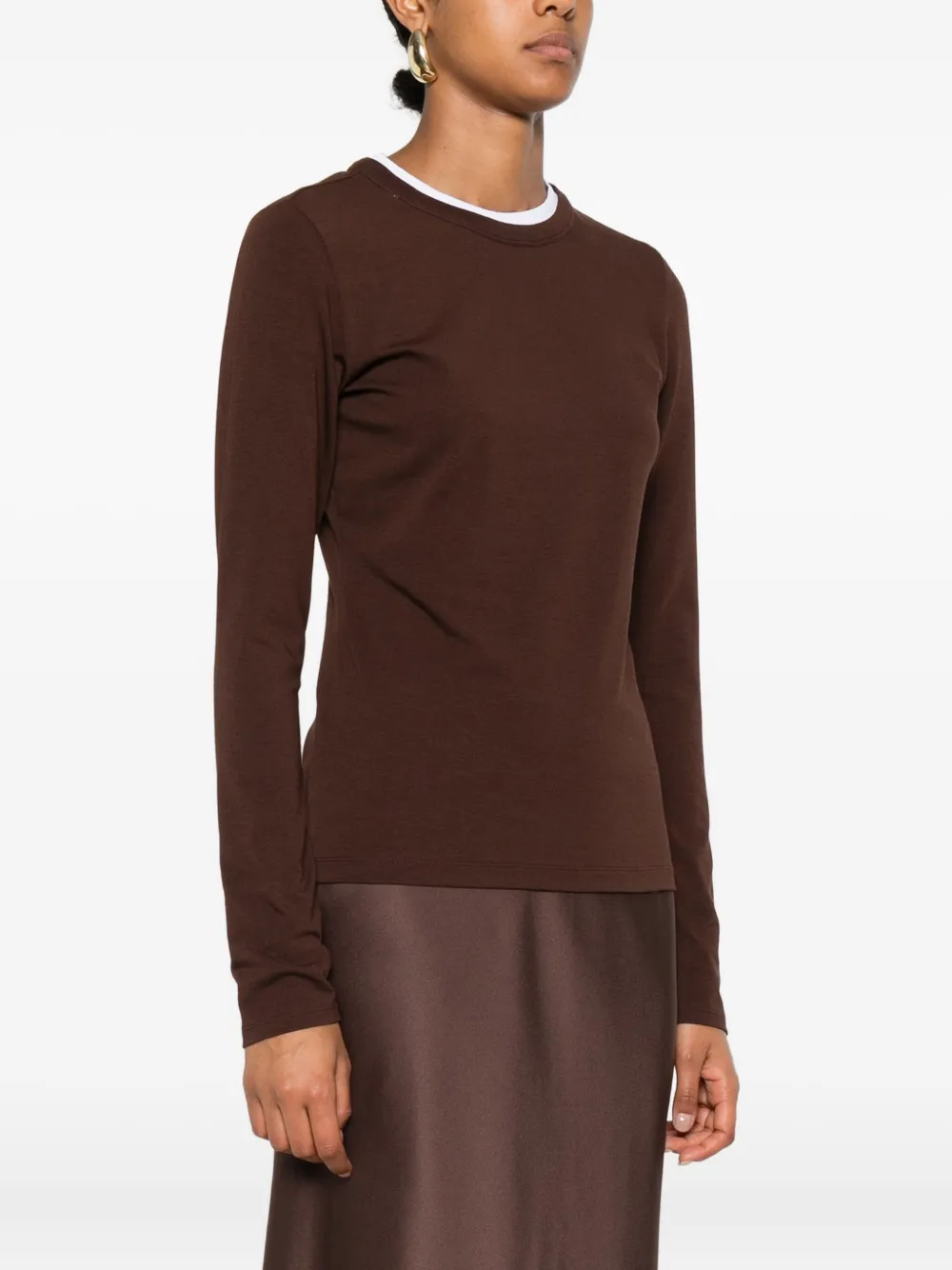 Dorothee Schumacher T-shirt met gelaagde hals Bruin