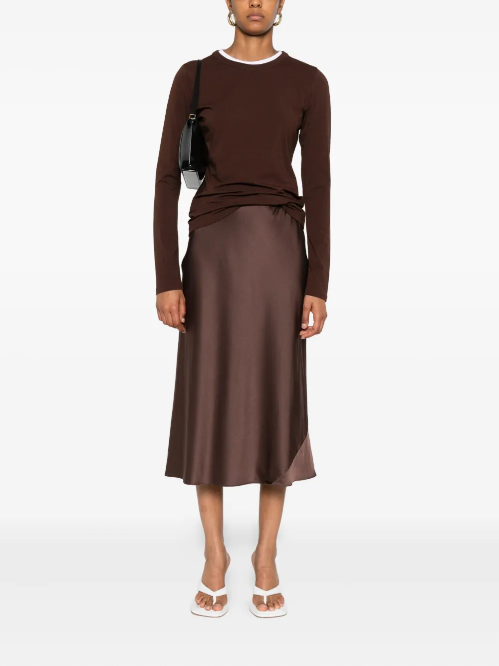 Dorothee Schumacher T-shirt met gelaagde hals Bruin