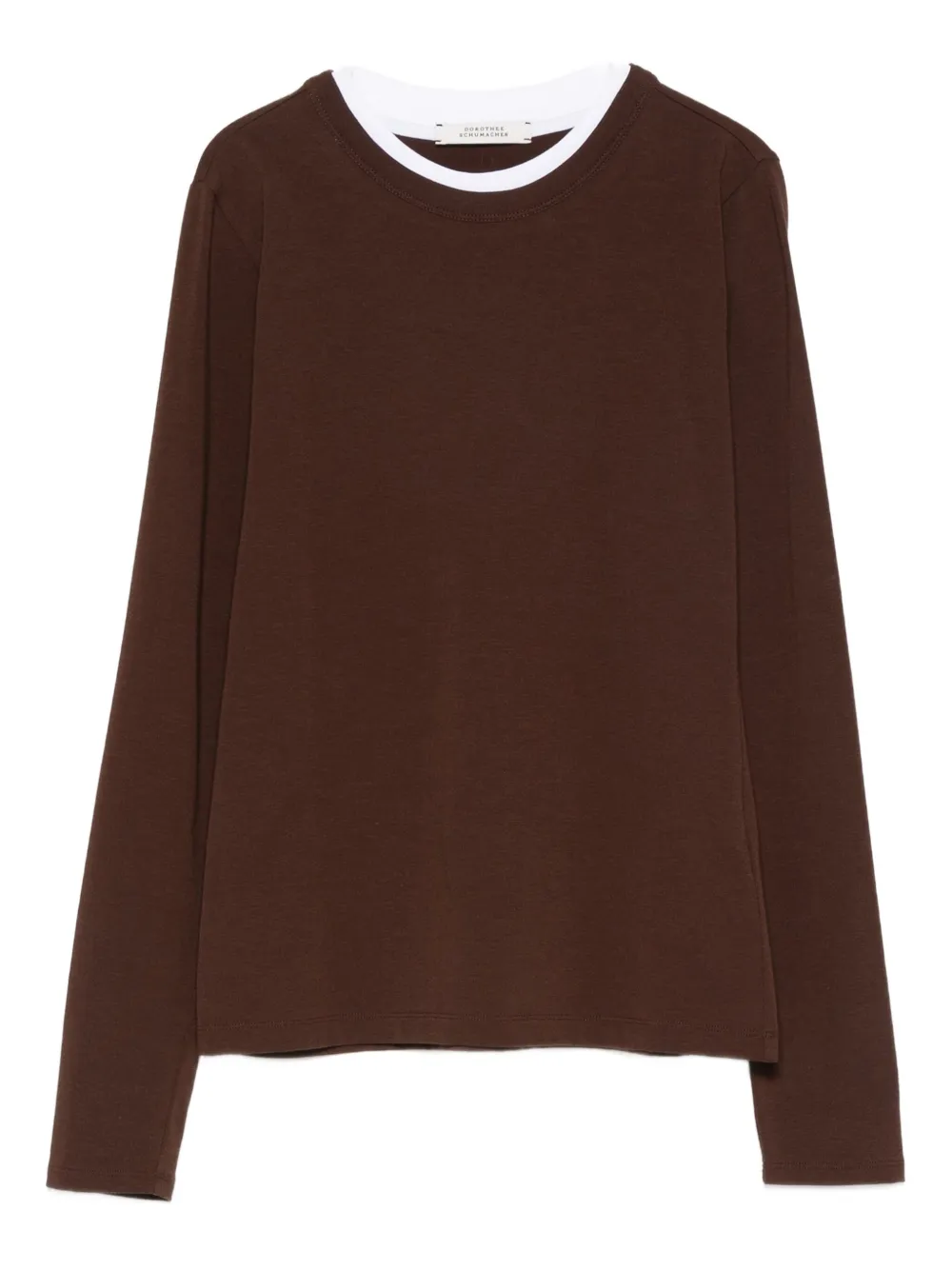 Dorothee Schumacher T-shirt met gelaagde hals Bruin