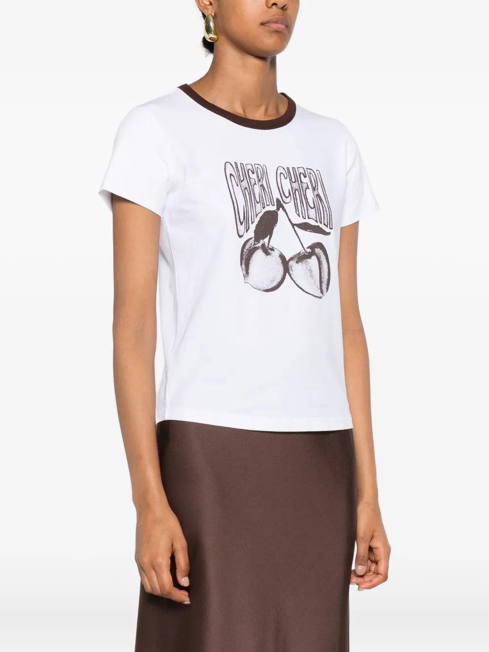 Dorothee Schumacher T-shirt met ronde hals en kersenprint Wit