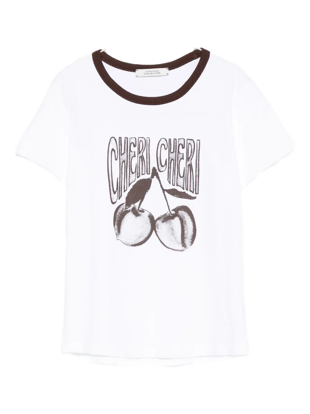 Dorothee Schumacher cherry-print round-neck T-shirt - ホワイト Dorothee Schumacher cherry-print round-neck T-shirt - ホワイト
