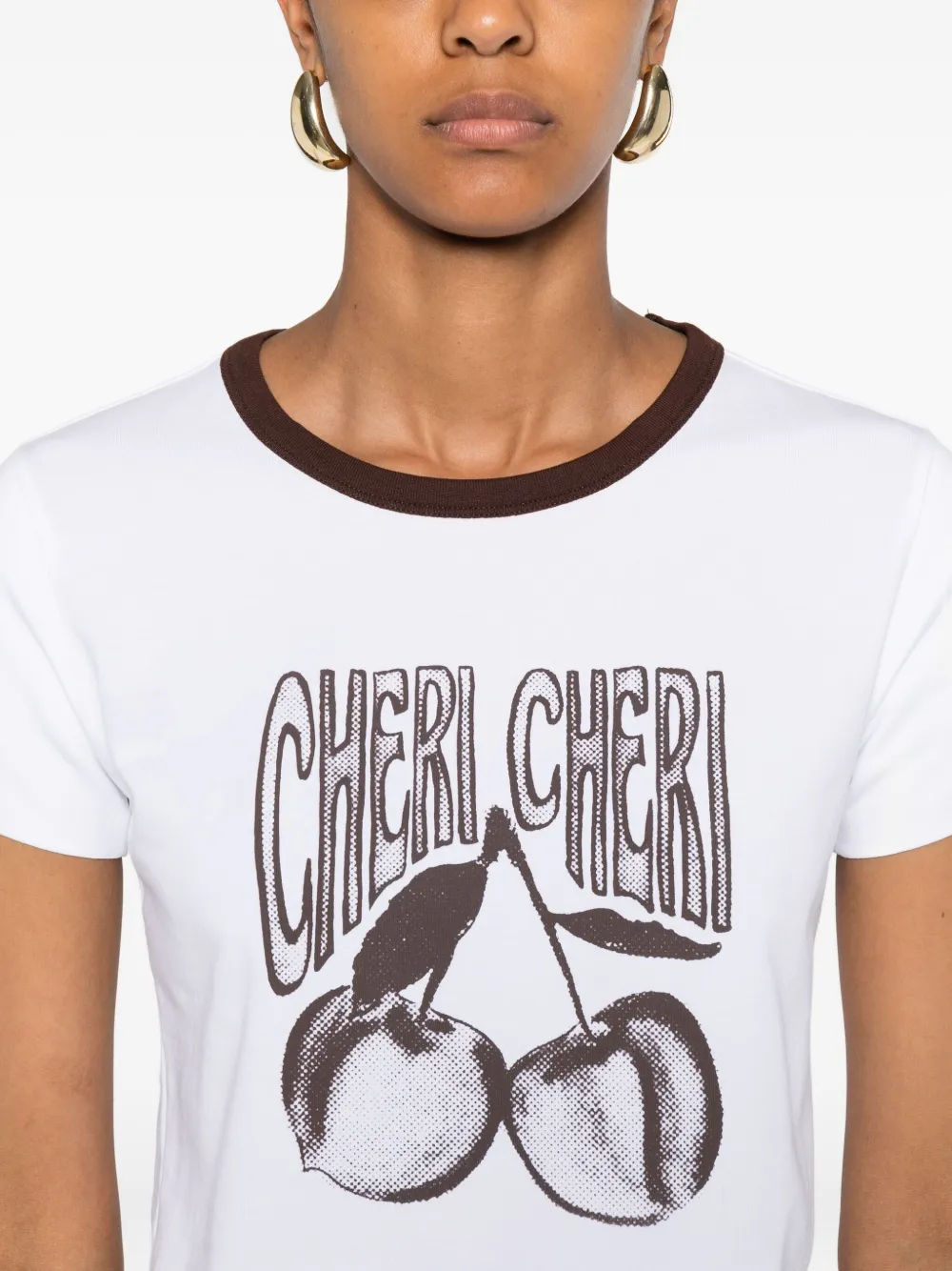 Dorothee Schumacher T-shirt met ronde hals en kersenprint Wit