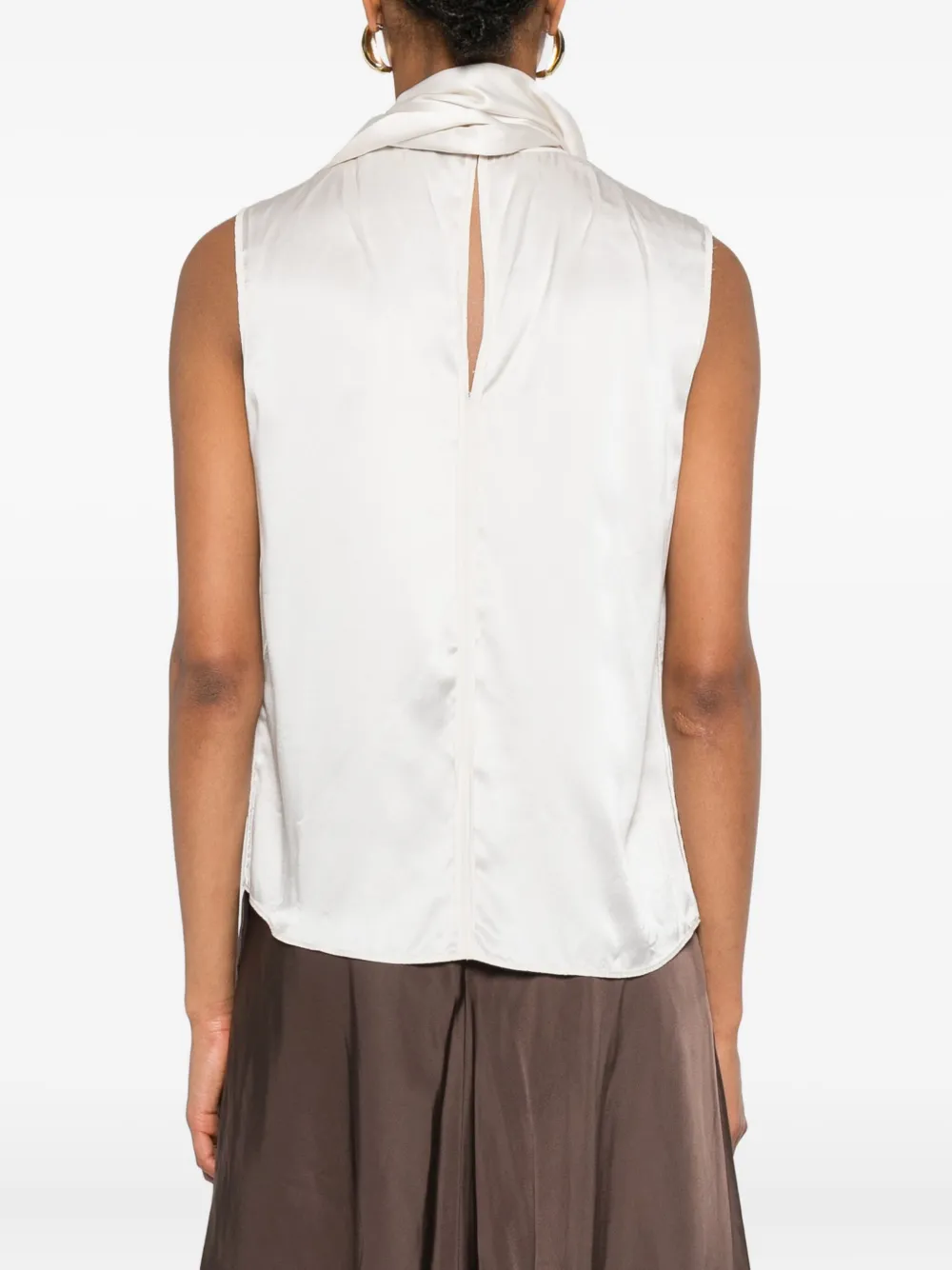 Dorothee Schumacher Keyhole-neck Sleeveless Blouse In Neutral