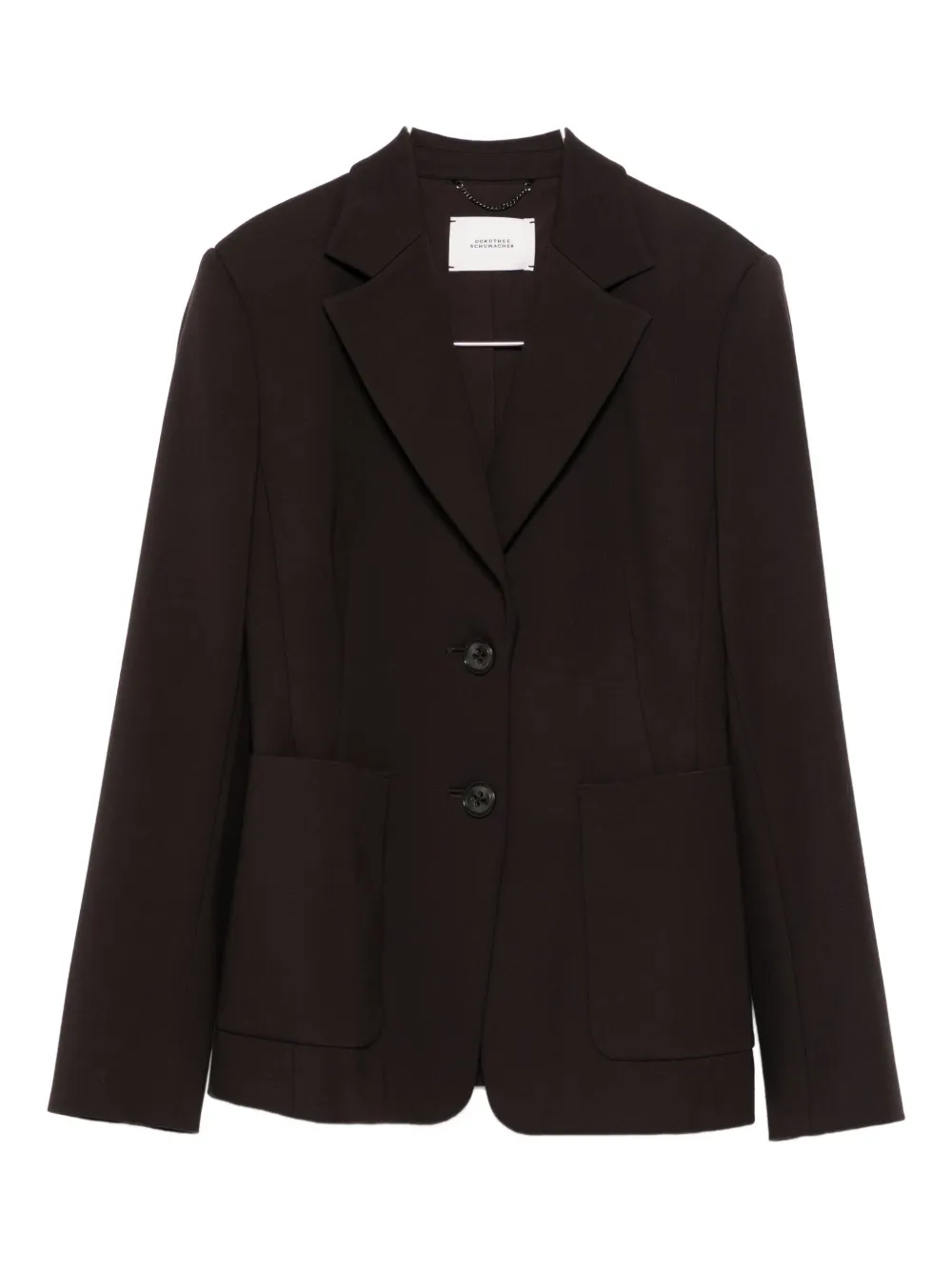 Dorothee Schumacher Button-fastening Patch-pocket Blazer In Brown