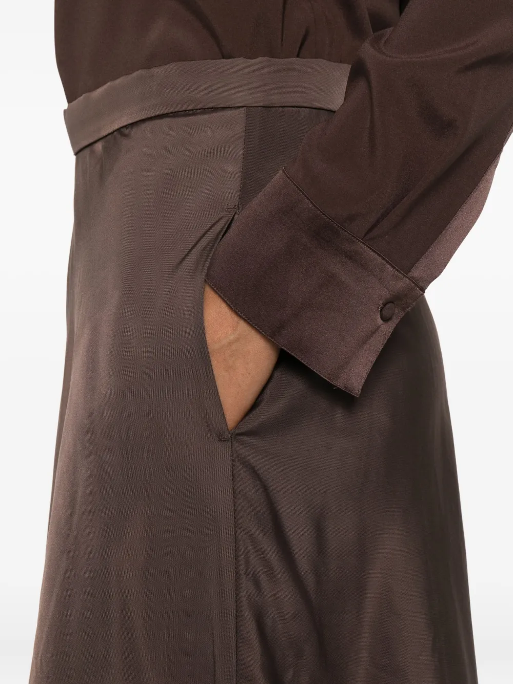 Dorothee Schumacher High-waisted A-line Midi Skirt In Brown