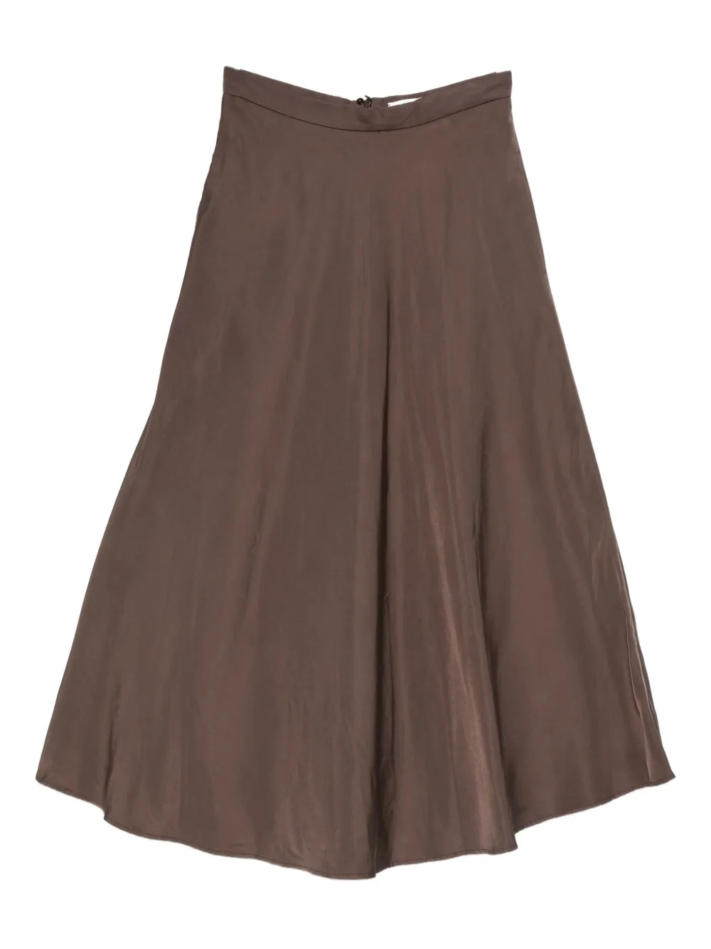 Dorothee Schumacher High-waisted A-line Midi Skirt In Brown