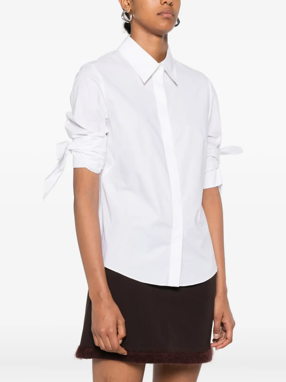 Dorothee Schumacher Top met gestrikte manchetten en halve mouwen Wit