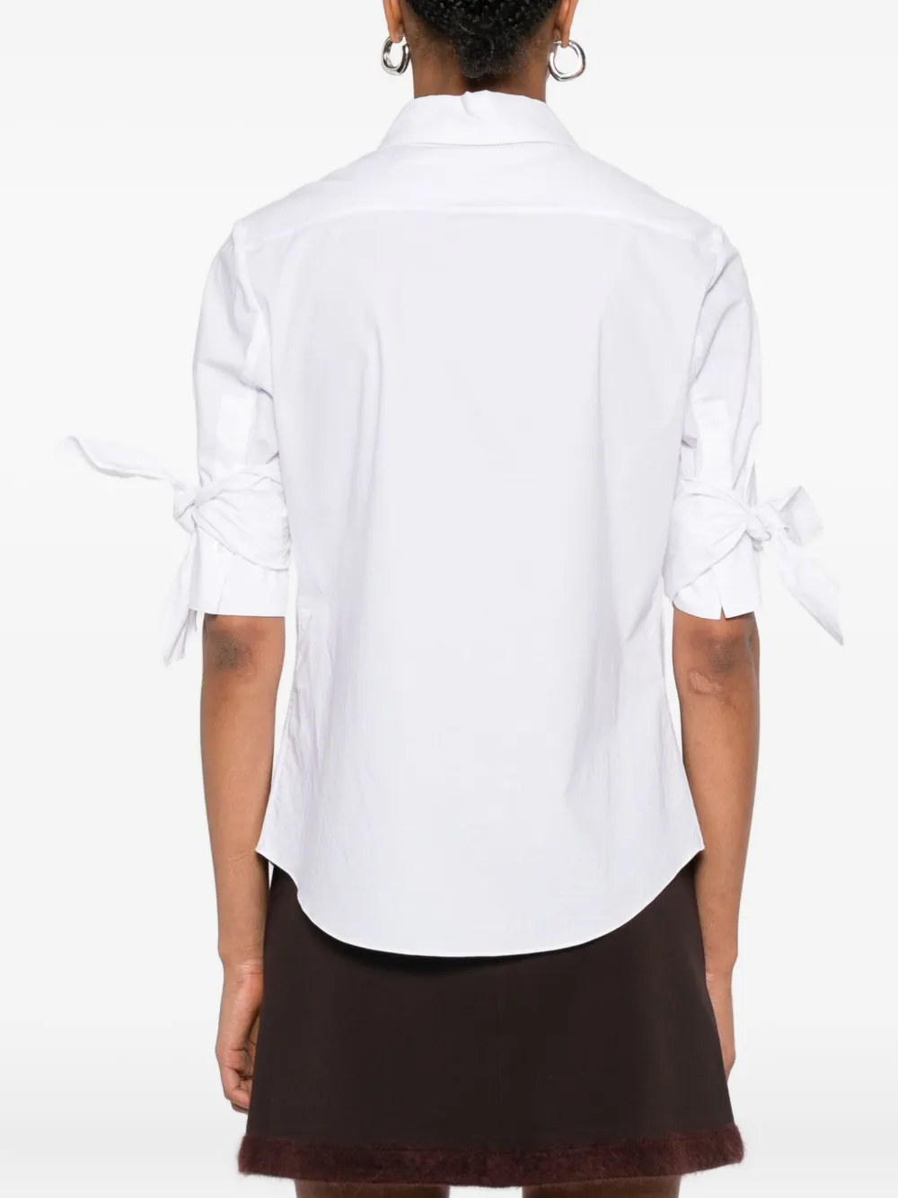 Dorothee Schumacher Top met gestrikte manchetten en halve mouwen Wit