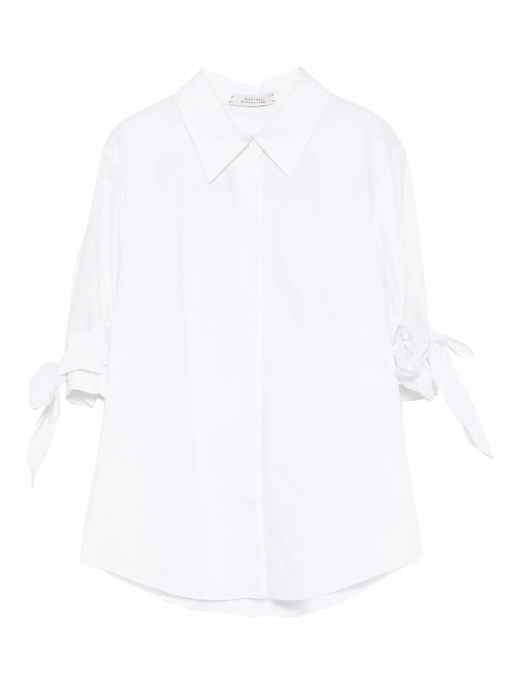 Dorothee Schumacher Top met gestrikte manchetten en halve mouwen Wit