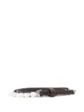 Dorothee Schumacher pearl-embellished leather belt - Brown