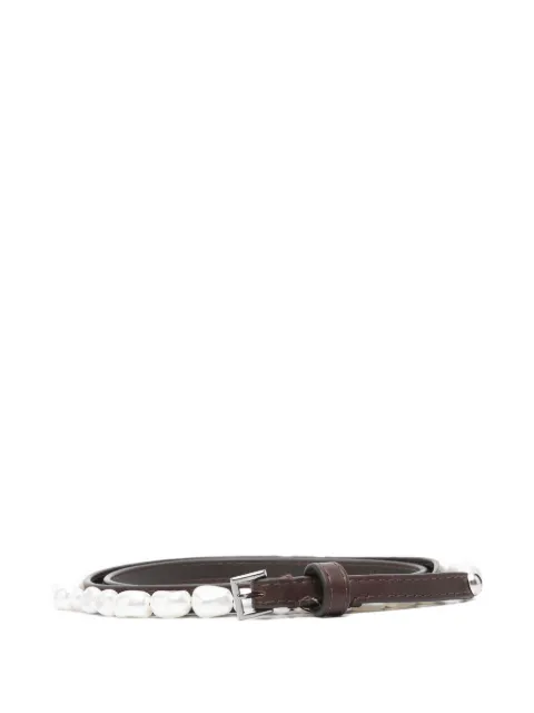 Dorothee Schumacher pearl-embellished leather belt