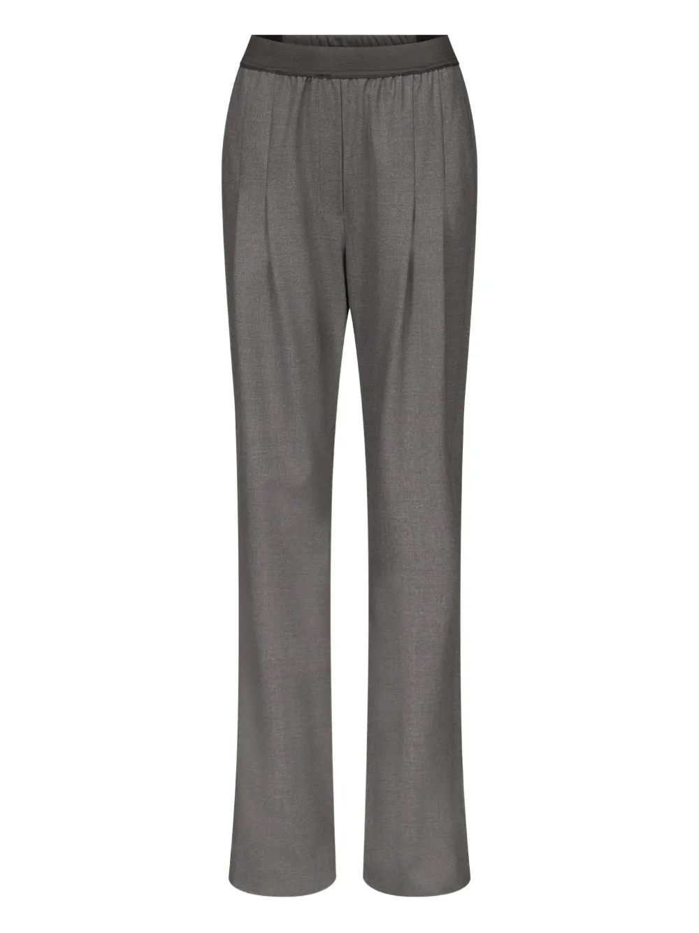 LouLou de Saison pleated elasticated-waist straight trousers | Grey | Image 1
