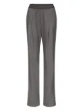 LouLou de Saison pleated elasticated-waist straight trousers - Grey