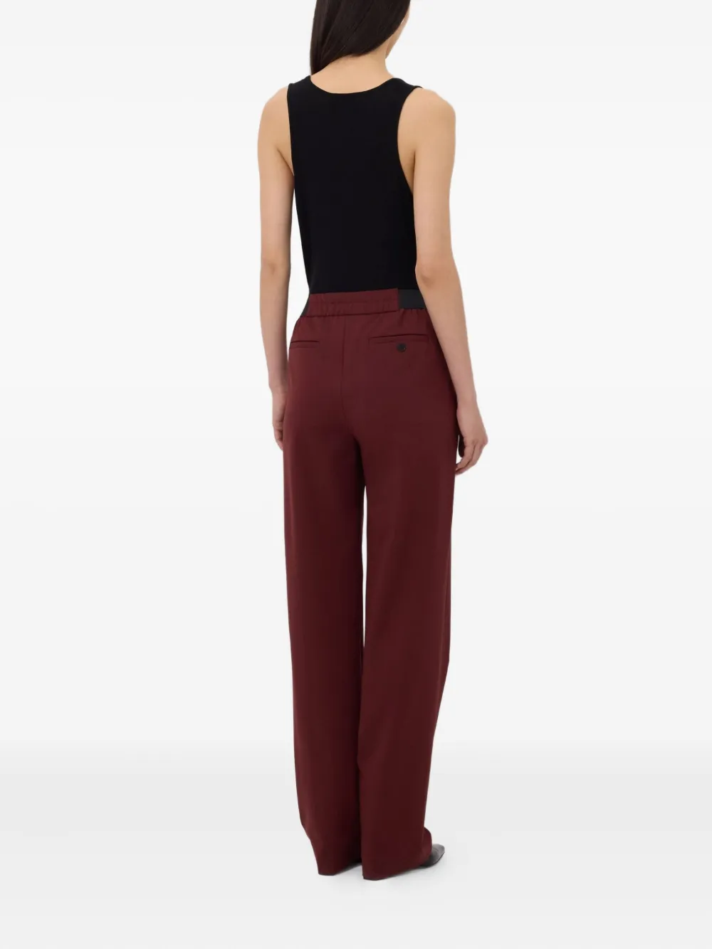 LouLou de Saison Broek met elastische tailleband en geplooide voorkant Rood