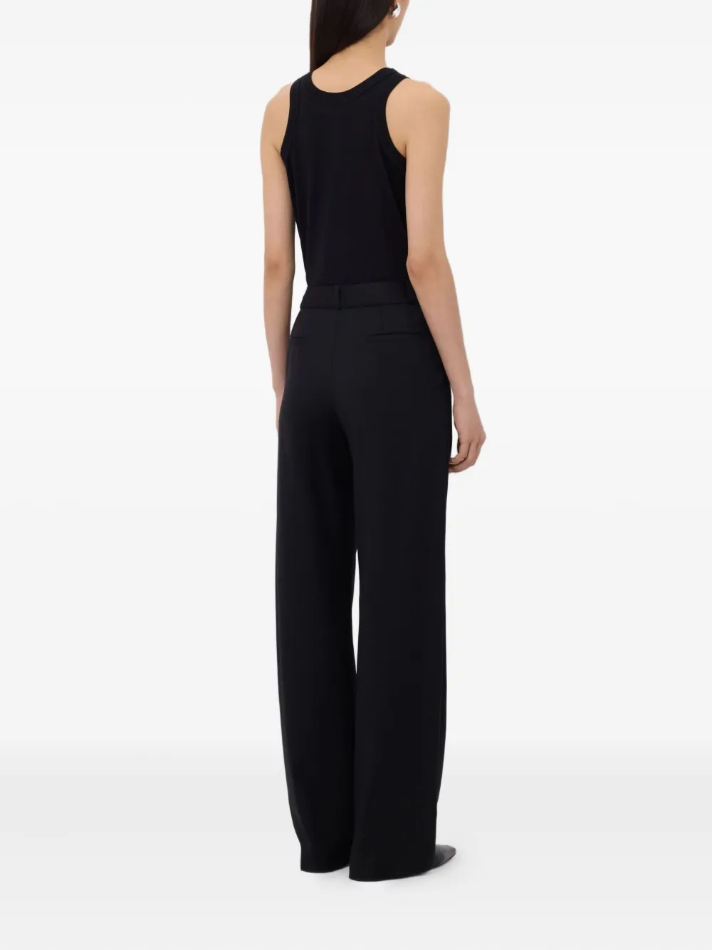 LouLou de Saison Sbiru LDS geplooide flared broek Zwart