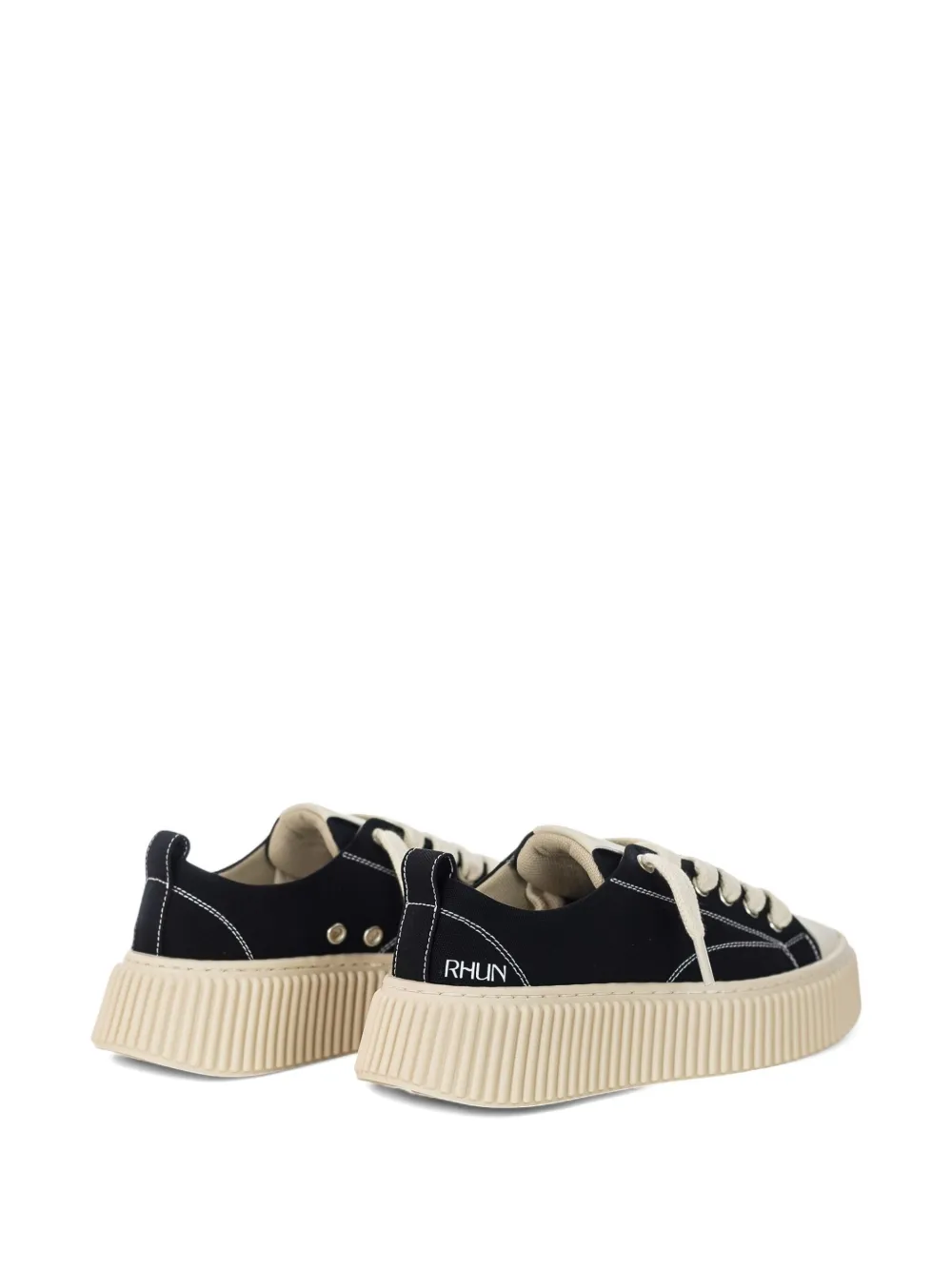 Rhun 2020 Treble lace-up platform trainers Black