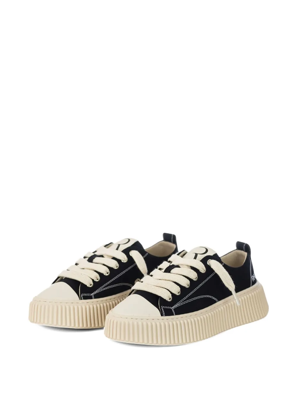 Rhun 2020 Treble lace-up platform trainers Black