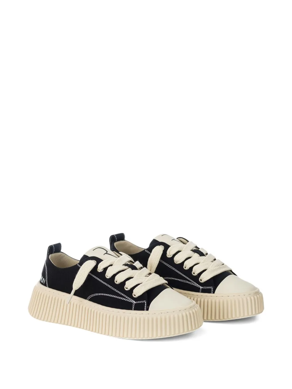 Rhun 2020 Treble lace-up platform trainers Black