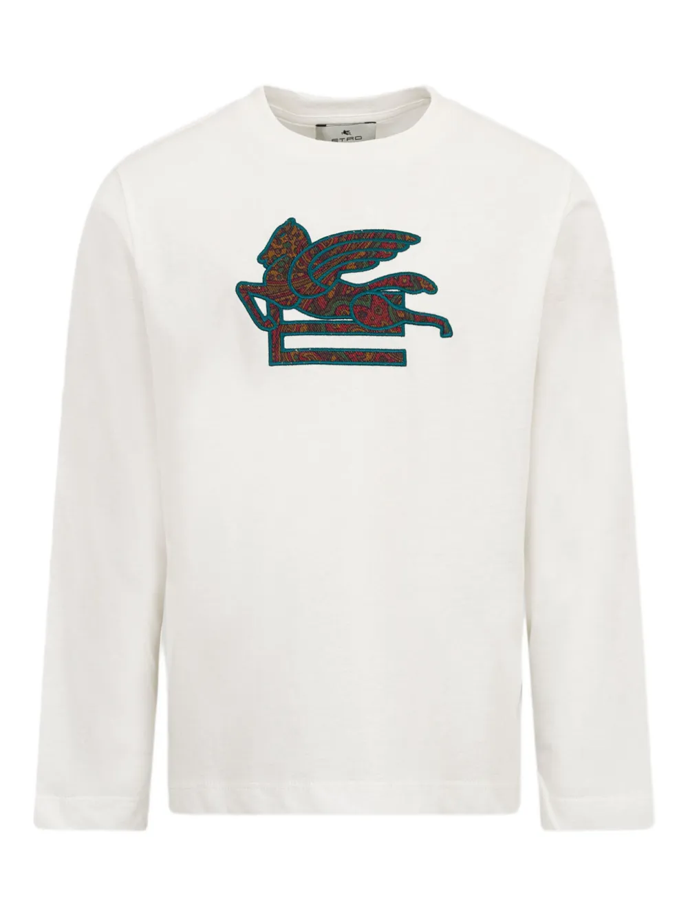 ETRO KIDS Trui verfraaid met paisley en lange mouwen Wit