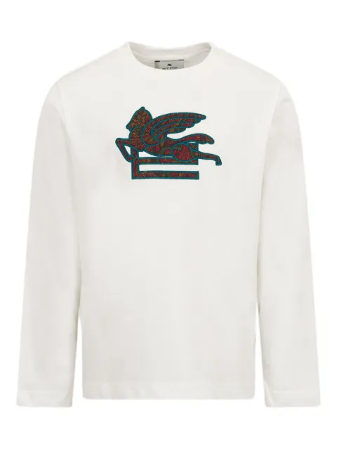 ETRO KIDS paisley-embellished long-sleeve sweater