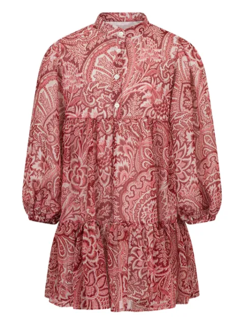 ETRO KIDS paisley-print tiered dress