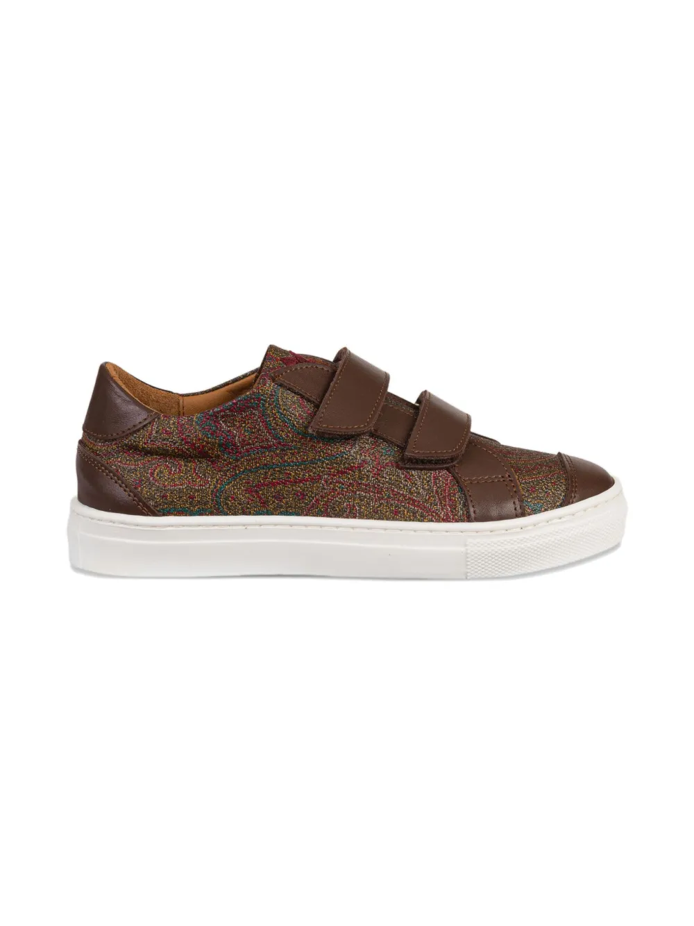 ETRO KIDS paisley jacquard sneakers Brown