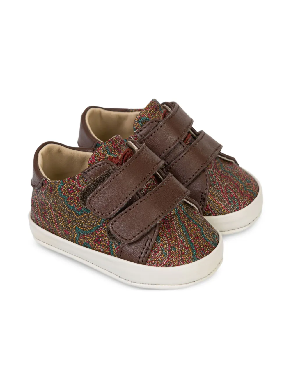ETRO KIDS paisley jacquard trainers Brown